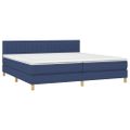 vidaXL Boxspring posteľ s matracom modrá 200x200 cm látka