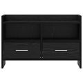 vidaXL TV skrinka 71,5 x 33 x 47 cm Čierny dub Kompozitné drevo