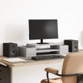 vidaXL Stojan na monitor s policou sivý sonoma 70x27x15cm kompoz.drevo