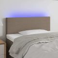 vidaXL Čelo postele s LED sivohnedé 100x5x78/88 cm látka