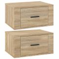 vidaXL Nástenné nočné stolíky 2 ks dub sonoma 50x36x25 cm
