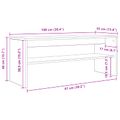 vidaXL TV skrinka 100 x 35 x 40 cm Staré drevo Kompozitné drevo