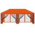 vidaXL Kryt altánku s bočnými stenami Oranžová 600,5 x 300,5 cm