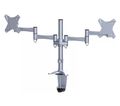 Neomounts FPMA-D1330DSILVER / Flat Screen Desk Mount (clamp/grommet) / Silver Držák, VESA, stolní, pro 2 ploché monitory, úhloprícka 10"-27", náklon 30°, otácení 180°, rotace 360°, nosnost 18kg, stríbrný