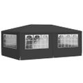 vidaXL Profesionálny párty stan+bočné steny 4x6 m, antracitový 90 g/m²