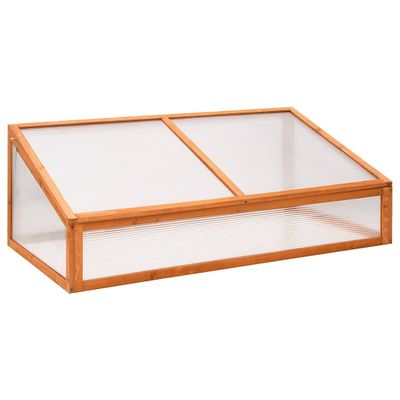 vidaXL Skleník oranžový 110x56x39 cm jedľové drevo