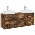 vidaXL Set kabinetov do kúpeľne 3 ks Dymový dub 49,5 x 41 x 62,5 cm