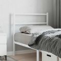 vidaXL Kovové náhradné čelo postele biele 90 cm