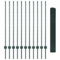 vidaXL Zvarené pletivo s podperami 25 x 1,2 m PVC potiahnutá oceľ