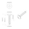 vidaXL Závitový klinc 2 ks Čierna M4 x 28 mm Oceľ