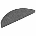 vidaXL Schodové rohože 15 ks 56x17x3 cm béžovo-sivé polkruhové
