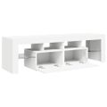 vidaXL TV skrinka s LED svetlami, biela 140x36,5x40 cm