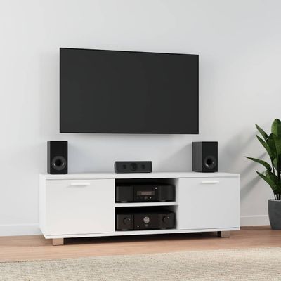 vidaXL TV skrinka biela 120x40,5x35 cm spracované drevo
