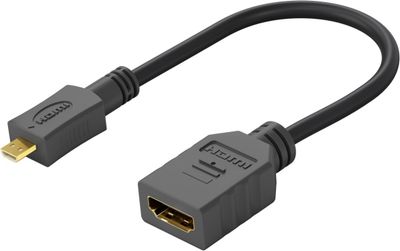 PromiumCord Flexi adaptér HDMI Typ A samica - micro HDMI Typ D samec pre ohybné zapojenie