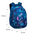 Školská taška Prime 41 cm Stitch Blue