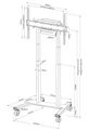 Neomounts FL55-875BL1/Držák displeje/vozík/55-100"/4 kolečka/VESA 800X600/nosn. 110kg/mot. nast.výšky/černý Stojan, VESA, motorizovaný, na koleckách, pro velkoformátový displej 37"–100", nosnost 110kg, výškove nastavitelný, cerný