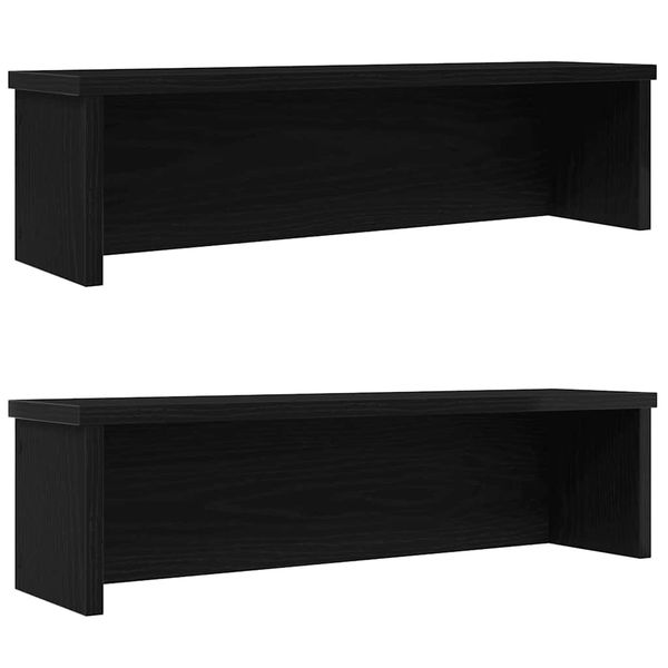 vidaXL kuchynské stojany stohovateľné 2 ks Čierna 50x15x16 cm