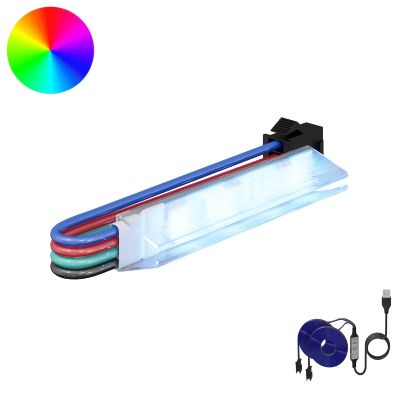 vidaXL LED pás 2 pcs Čierna a mnohofarebná 1745 mm Meď a plast