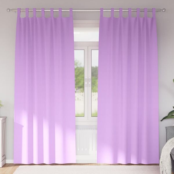 vidaXL Záclony na zatemnenie s krúžkami 2 pcs Fialová 225 x 140 cm