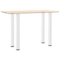 vidaXL Nohy barového stola 4 ks biele 90-92 cm oceľové