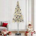vidaXL Vianočný stromček s 300 LED-i Biela 210 cm PE a oceľ