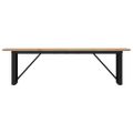 vidaXL Jedálenský stolík v tvare O 160x40x45,5 cm borovica a oceľ