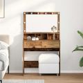 vidaXL Toaletný stolík Staré drevo 80 x 41 x 134,5 cm Kompozitné drevo