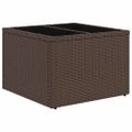 vidaXL Sada pohoviek 9 ks Hnedá a červená polyratan