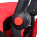 vidaXL Skladací príves za bicykel s taškou na potraviny červeno čierny