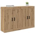 vidaXL Závesná skrinka 2 pcs Remeselný dub 69,5 x 34 x 90 cm
