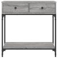 vidaXL Konzolový stolík sivý sonoma 75 x 34,5 x 75 cm kompozitné drevo