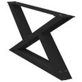 vidaXL Nohy konferenčného stolíka 2 ks čierne 70 x (30-31,3) cm oceľové