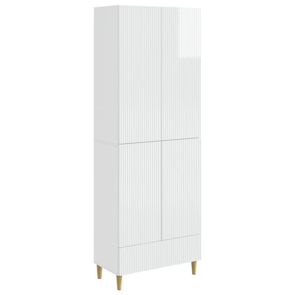 vidaXL Sada skríň 2 pcs Biela s vysokým leskom 66 x 34,5 x 95 cm
