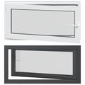 vidaXL Otočné a sklopné okno do suterénu RISOR 120 x 60 cm PVC a sklo