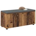 vidaXL Predsieňová lavica s vankúšom Staré drevo 100 x 38 x 46 cm