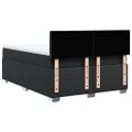vidaXL Boxspring posteľ s matracom čierna 160x200 cm umelá koža