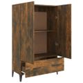vidaXL Kredenc dymový dub 70x31x115 cm spracované drevo
