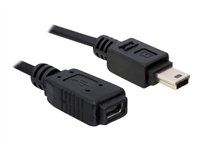 Kábel USB - mini-USB typ B (samec) do mini-USB typ B (samica) - 1 m