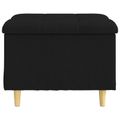 vidaXL Ottoman s Úložným Priestorom Čierny 60 x 60 x 45 cm látka