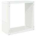 vidaXL Nástenné police 4 ks lesklé biele 30x15x30 cm