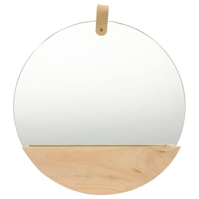 vidaXL Nástenné zrkadlo z masívneho borovicového dreva 35 cm