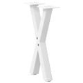 vidaXL Nohy konferenčného stolíka v tvare X, 2 ks, biele, 38 x (42-43) cm, oceľové