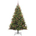 vidaXL Umelý skladací vianočný stromček 300 LED diód Zelená 180 cm