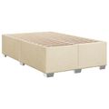 vidaXL Posteľ boxspring s matracom Krémová 120 x 200 cm Látka