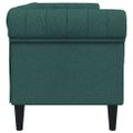 vidaXL Pohovka Chesterfield 3-miestna tmavozelená látka