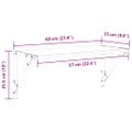 vidaXL Stenné police 2 ks Staré drevo 60 x 25 x 25,5 cm