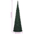 vidaXL Rozkladací osvetlený umelý vianočný stromček, zelený 150 cm
