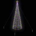 vidaXL LED Vianočný stromček so zemnými kolíkmi Viacfarebný 400 cm