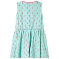 vidaXL Detské šaty so šnúrkou svetlomätové 128