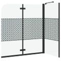 vidaXL Kúpeľňový plášť Čierna 120 x 67 x 129 cm Tvrdené sklo a hliník